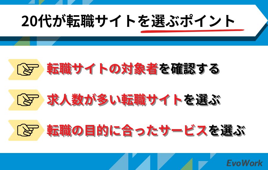 20代向け失敗しない転職サイトの選び方