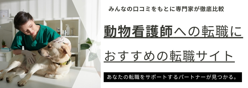 動物看護師におすすめの転職サイトランキング6選|正社員や無資格向けも解説