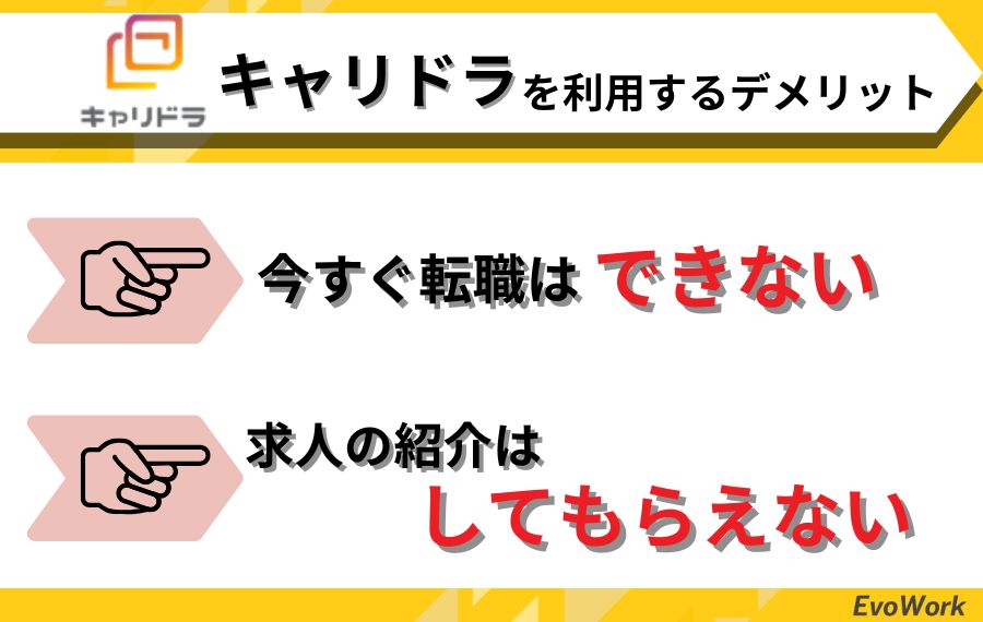 キャリドラを利用するデメリット