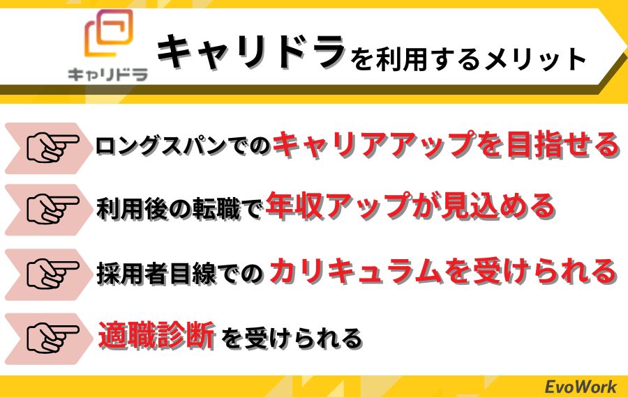 キャリドラを利用するメリット