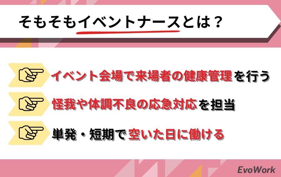 そもそもイベントナースとは
