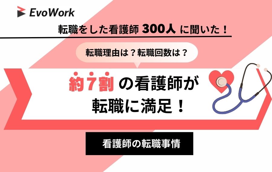 【看護師の転職事情を調査】転職をしたことで約7割が満足感を得ていることが判明